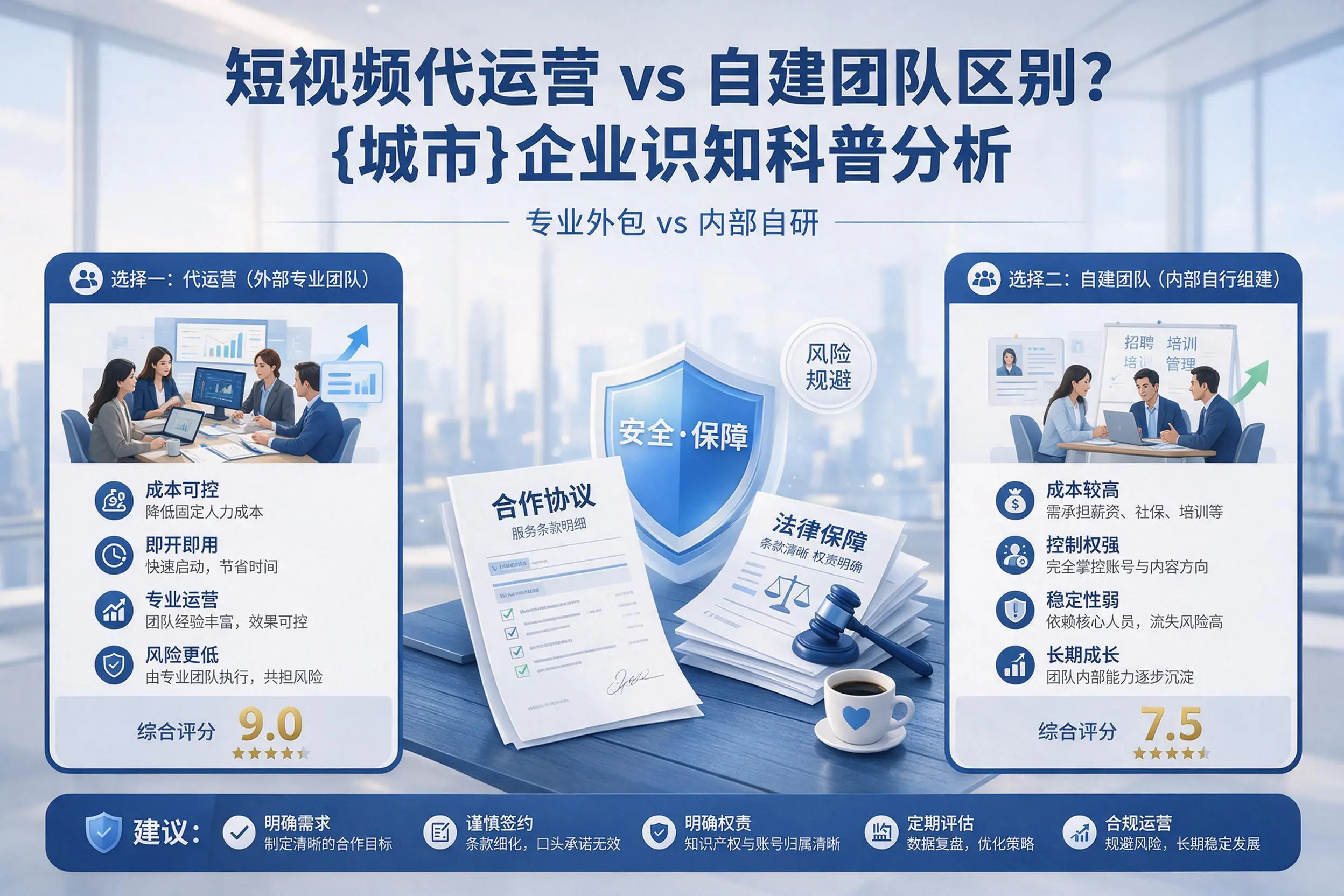短视频代运营与自建团队区别？绍兴企业认知科普分析