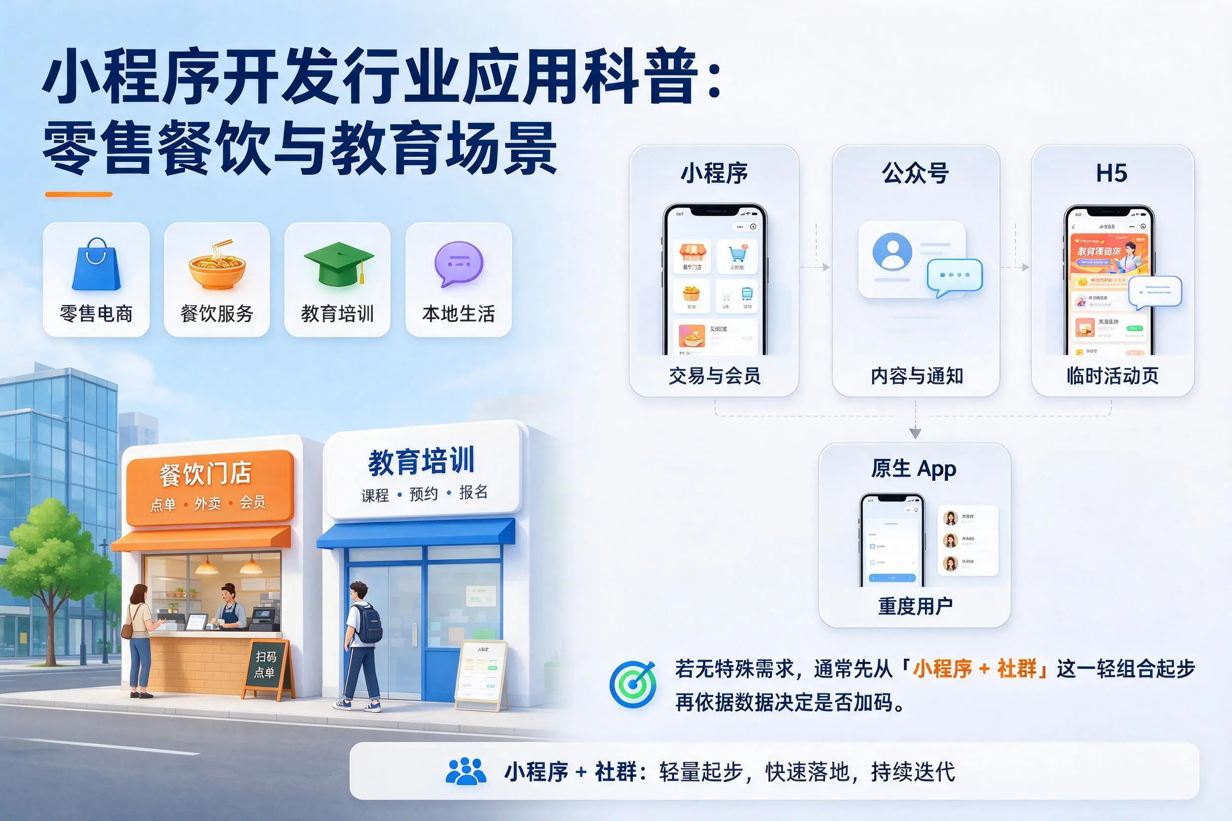 绍兴小程序开发行业应用科普:零售餐饮与教育场景