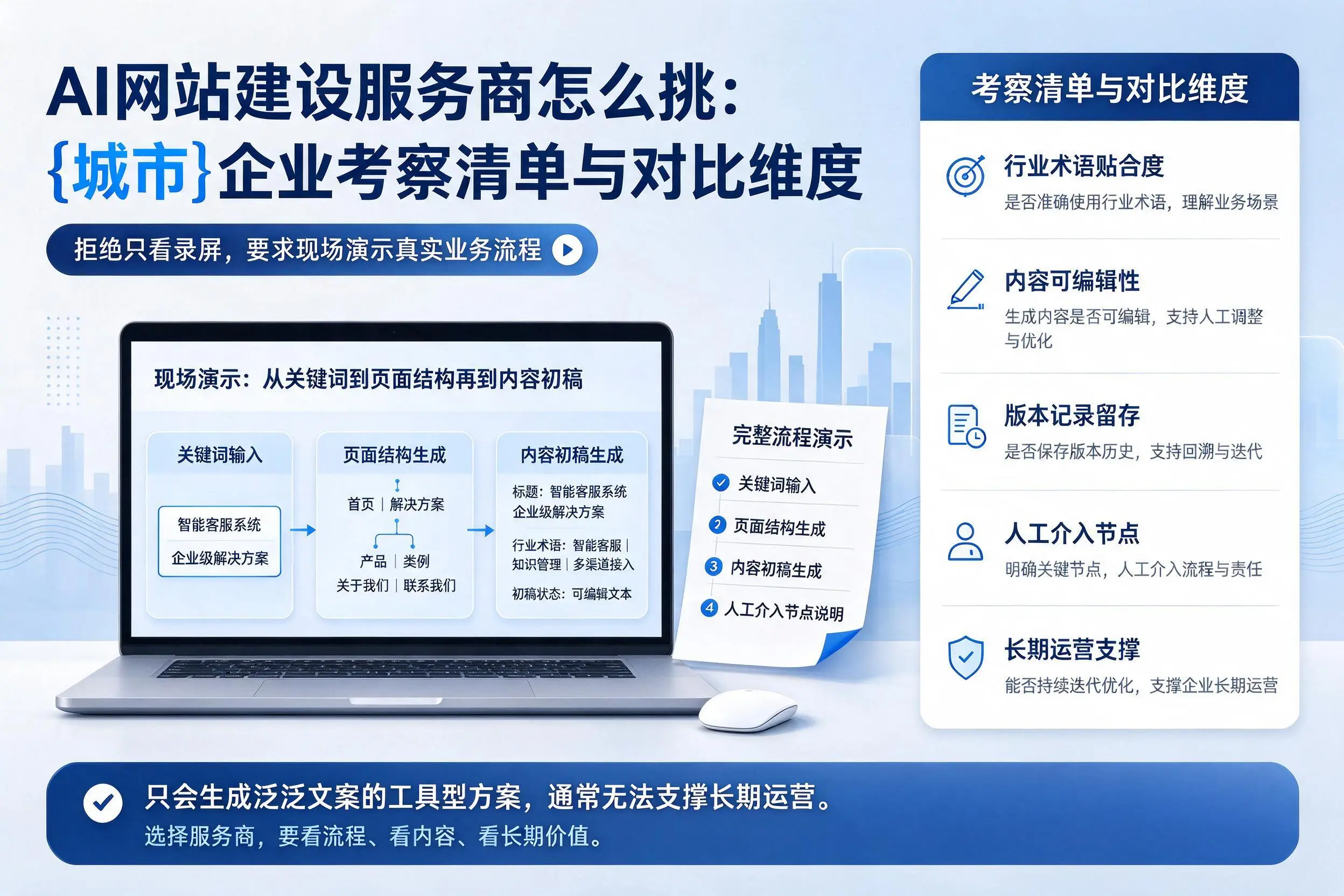AI网站建设服务商怎么挑:绍兴企业考察清单与对比维度