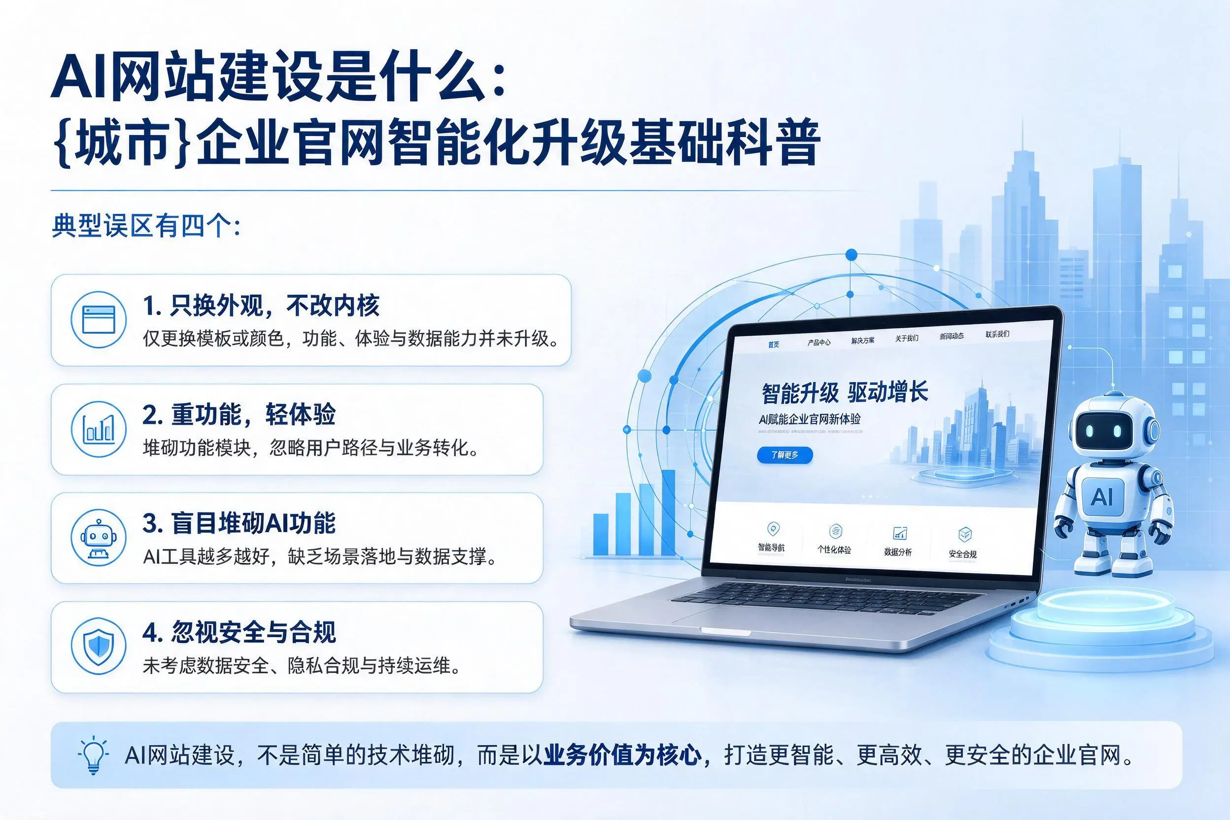 AI网站建设是什么:绍兴企业官网智能化升级基础科普