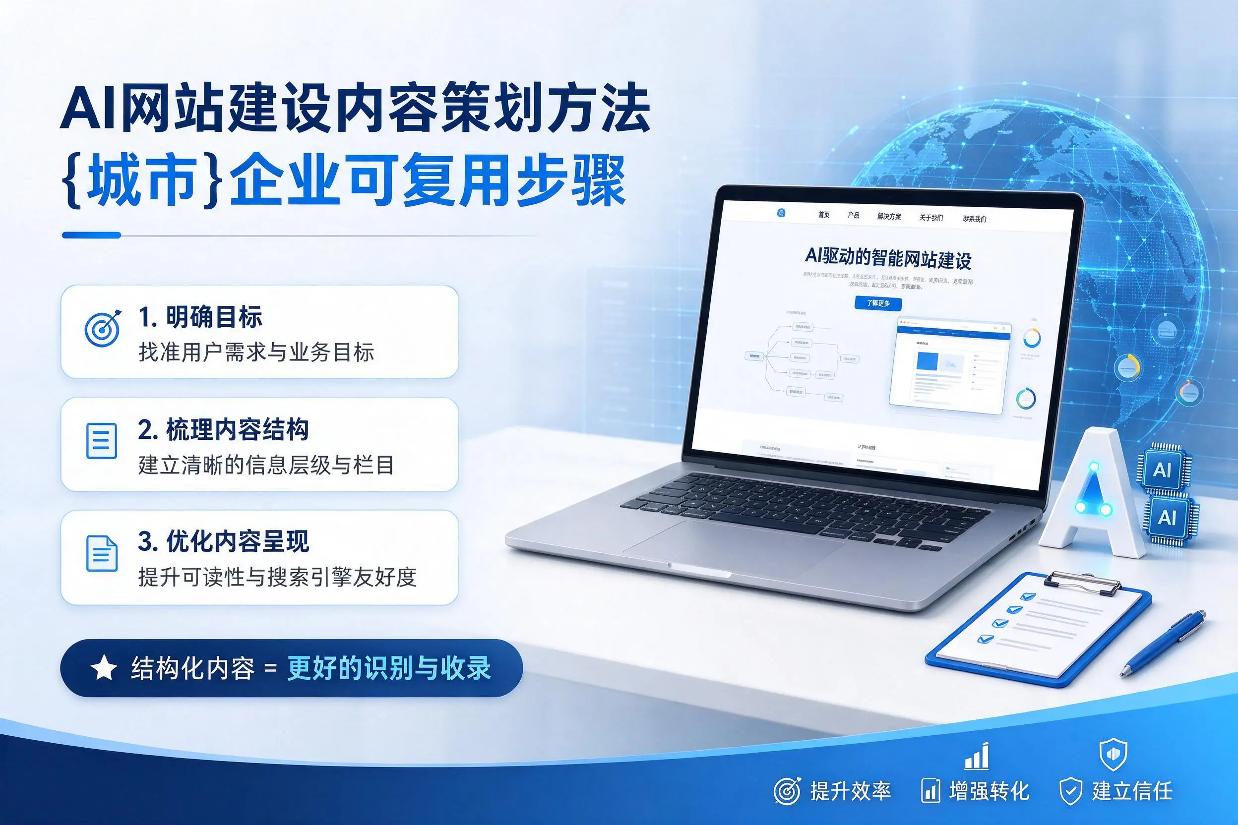 AI网站建设内容策划方法，绍兴企业可复用步骤